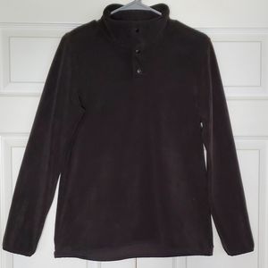 32 Degrees Women's Heat Long Sleeve Black Snap Neck Fleece Pullover Size Small